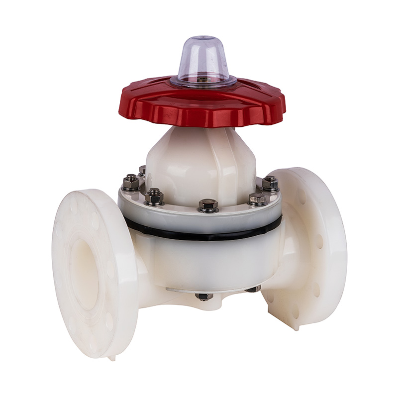 شیر دیافراگمی فلنج دار PVDF G41F-10F DN20-150 20A-150A JIS استاندارد