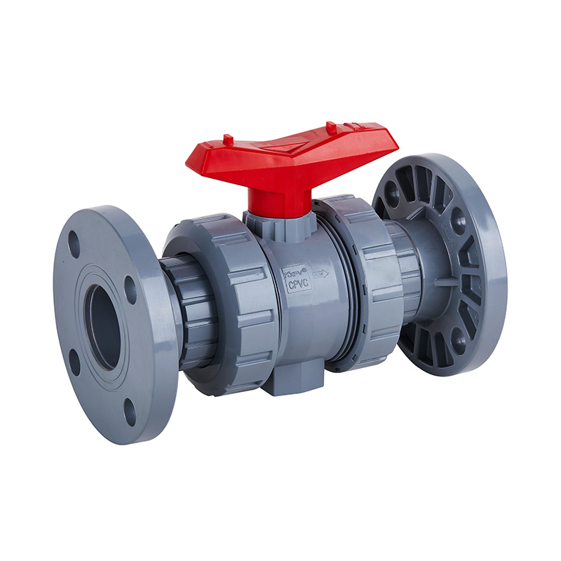 PVC-C Q41F-10V Flanged True Union Ball Valve DN15-100 1/2'-4' ANSI Standard