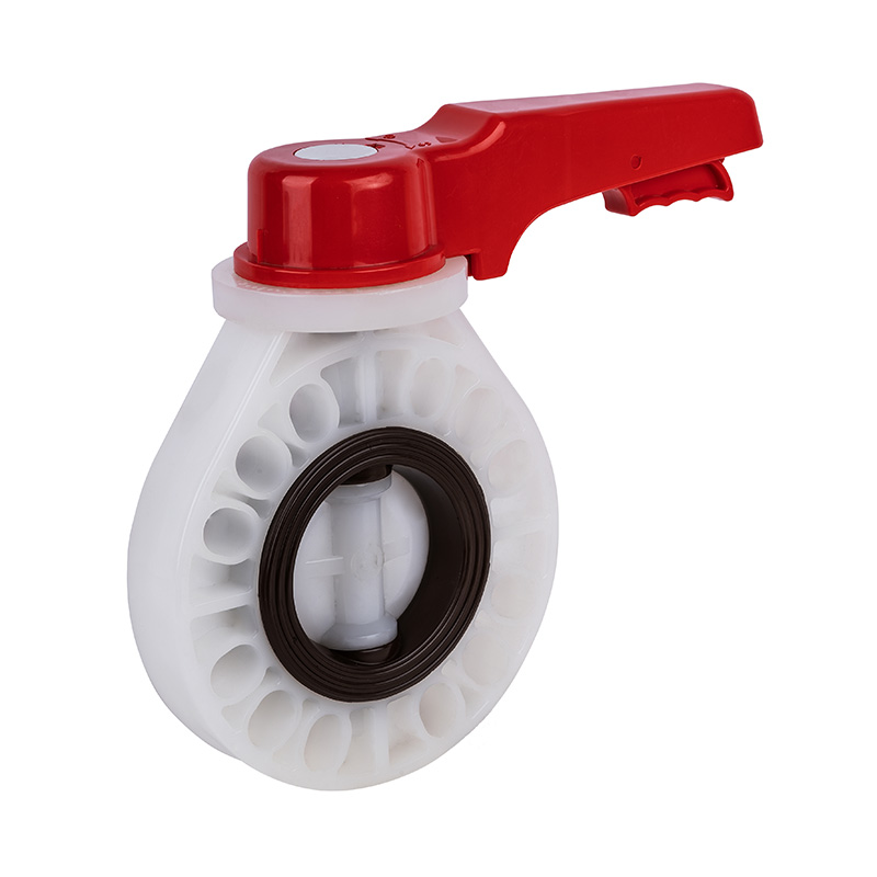 PVDF D71X-10F نوع چرخ دستی شیر پروانه ای DN15-200 15A-200A JIS استاندارد