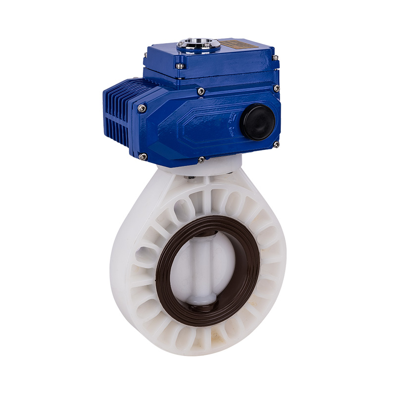 PVDF D971X-10F شیر پروانه ای برقی DN40-1000 40A-1000A JIS استاندارد