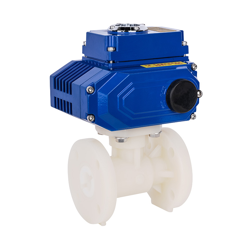 سوپاپ فلنجی برقی PVDF D941F-10F DN15-300 استاندارد ANSI 1/2'-12'