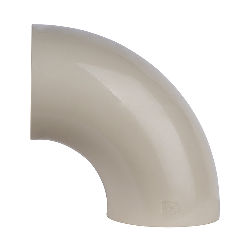 PPH جوش لب به لب 90 درجه زانو DN15-400 استاندارد استاندارد