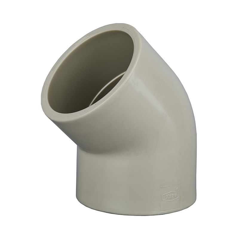 PPH جوش لب به لب 45 درجه زانو DN125-400 استاندارد استاندارد