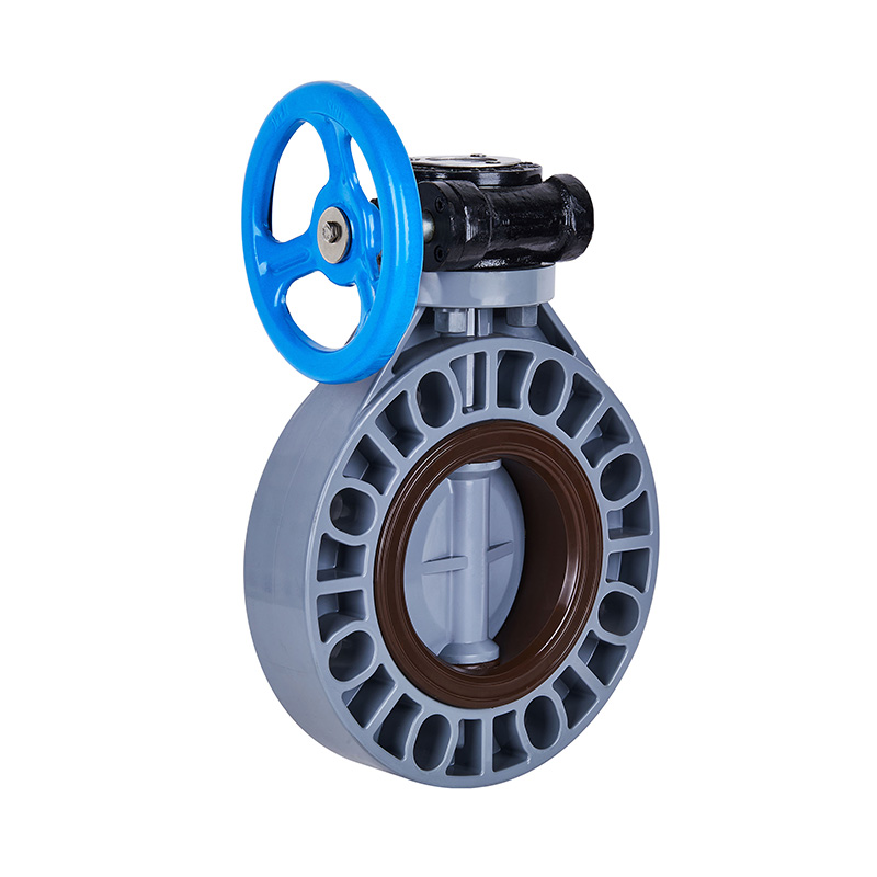 PVC-C D371X-10V Worm-Gear Butterfly Valve DN40-1000 1-1/2'-30' ANSI استاندارد