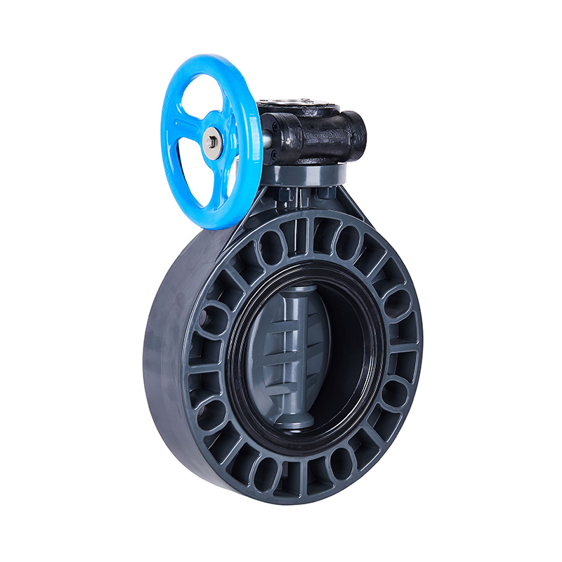 PVC-U D371X-10U Worm-Gear Butterfly Valve DN32-1000 GB استاندارد